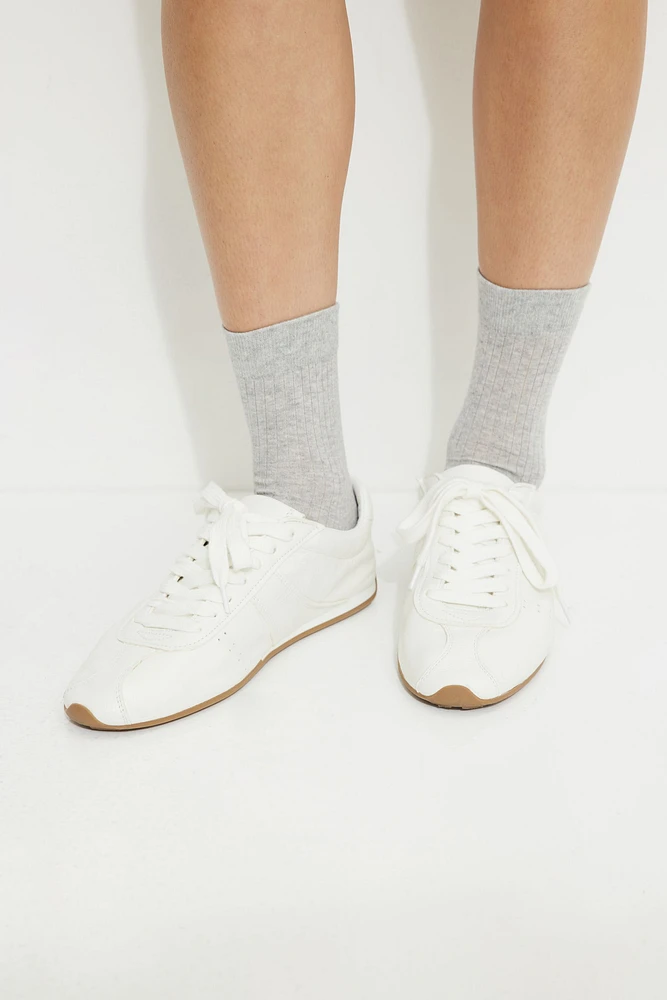 Semi Sheer Crew Socks