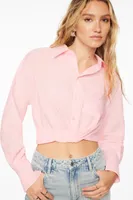 Cropped Button Up Shirt