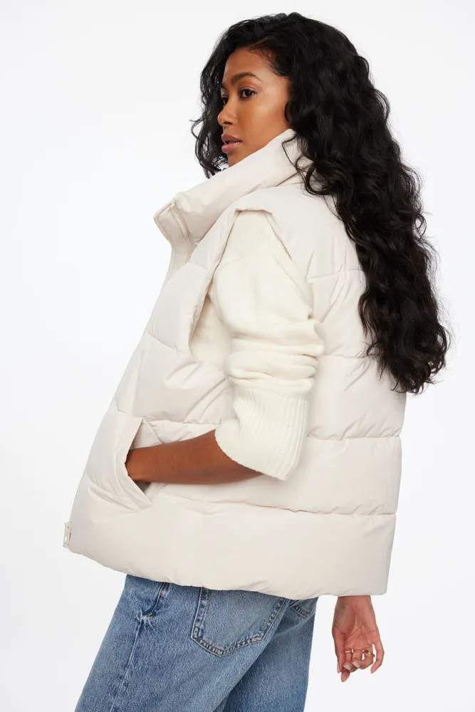 Quilted Long Puffer Vest