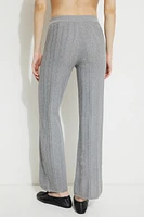 Cable Knit Flared Pants