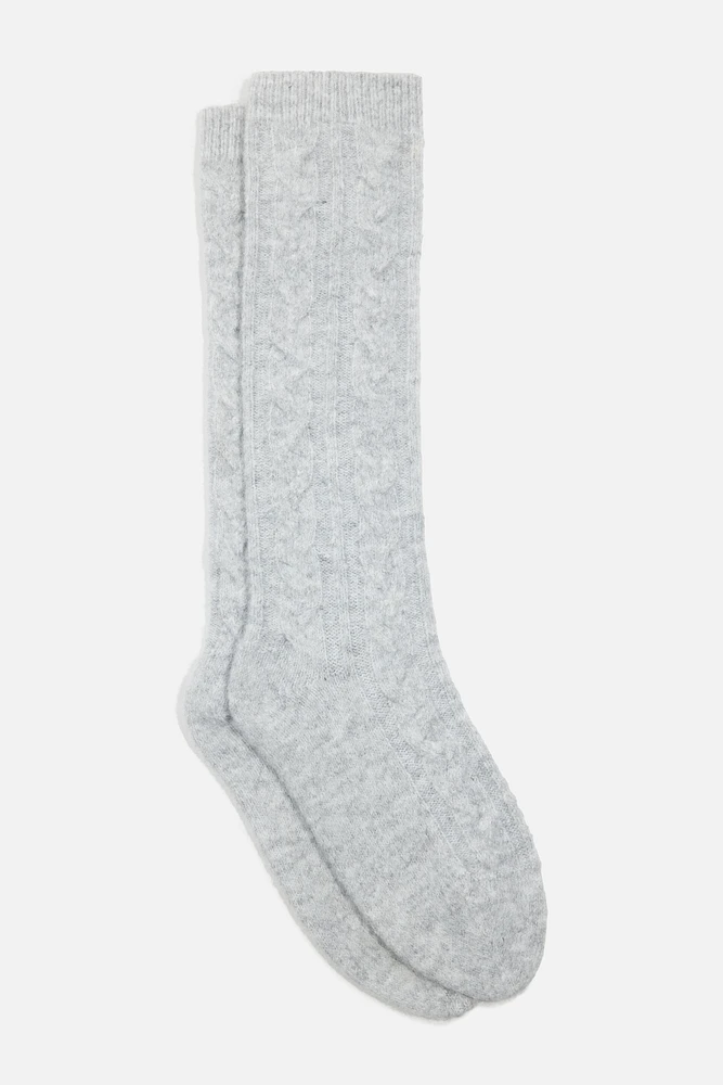 Heavenlyarn™ Cable Knit Calf High Socks