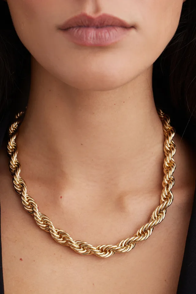 Artist Collective Drip Face Gold Chain Necklace