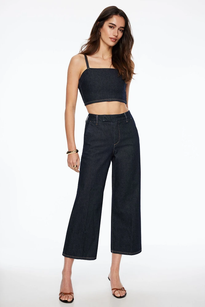 Boxy Denim Crop Top