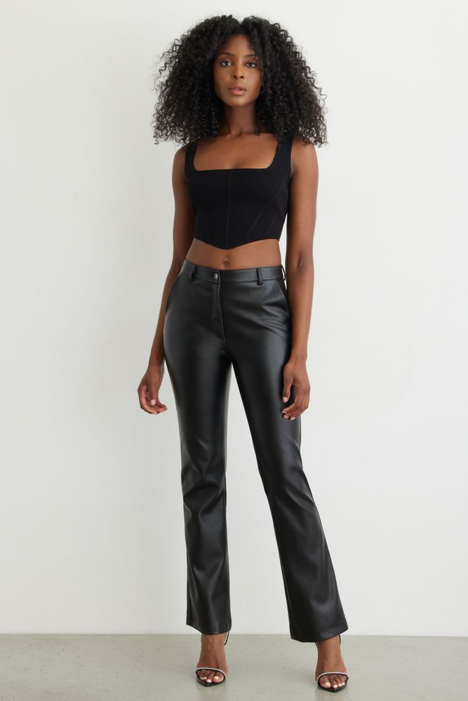 Dynamite Helena Demi Boot Cut Faux Leather Pants | Centre Eaton de Montréal