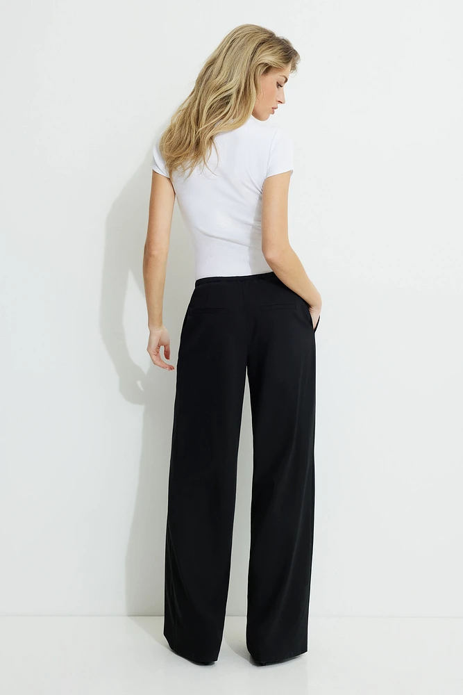 Drawstring Wide Leg Pants
