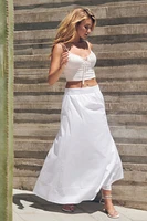 Voluminous Poplin Maxi Skirt