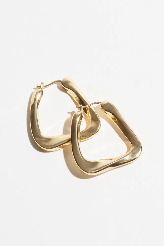 Chunky Twisted Triangle Earrings