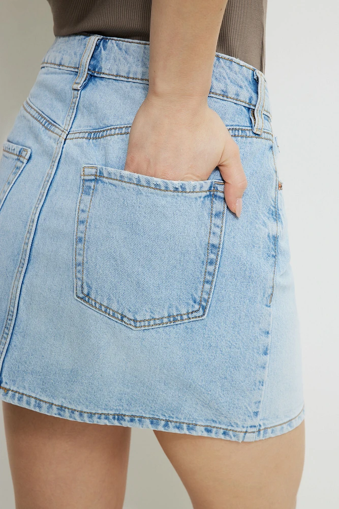 Denim Mini Skirt