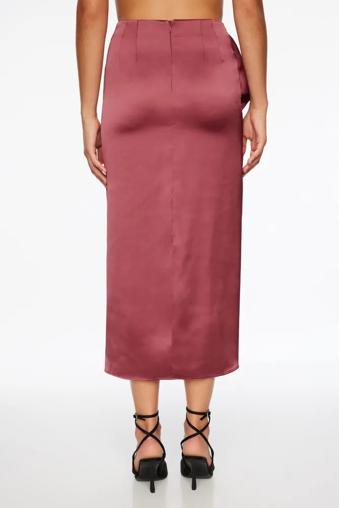 Kamila Satin Ruffled Maxi Skirt