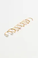 8-Pack Delicate Pearl Rings