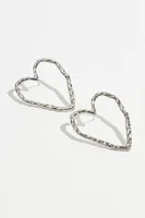 Scramble Heart Outline Earrings