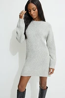 Ribbed Mini Sweater Dress