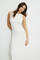 Ribbed Maxi Sweater Dress
