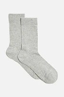 Semi Sheer Crew Socks