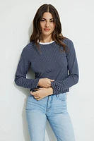 Striped Long Sleeve T Shirt