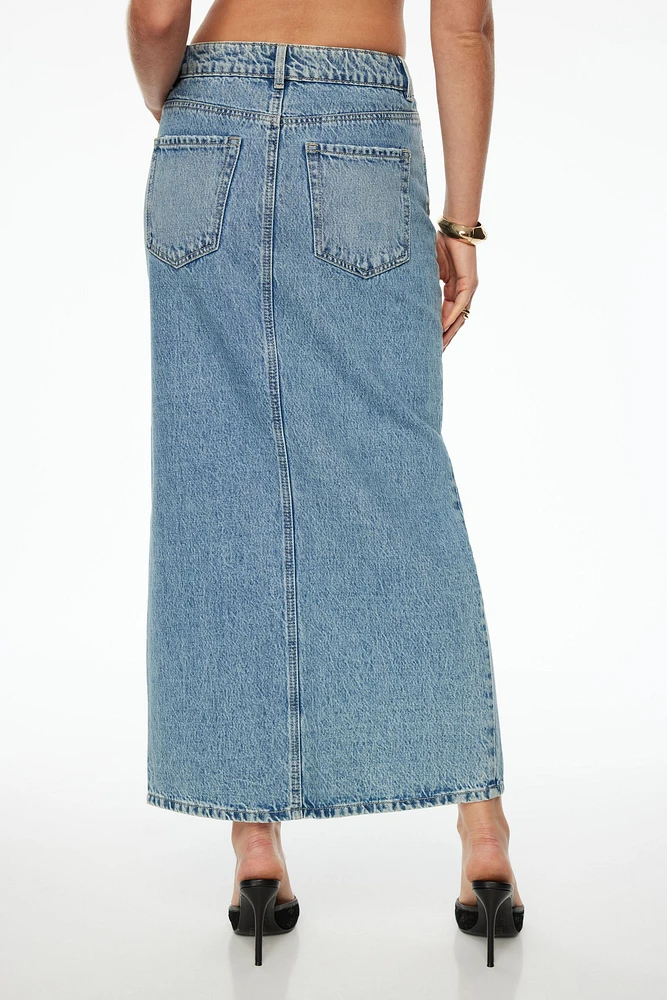 Denim Maxi Skirt