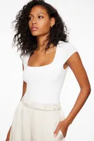 Tana Sculpt Short Sleeve Square Neck Bodysuit