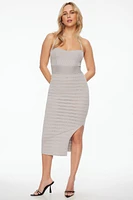 Halter Knit Bodycon Midi Dress