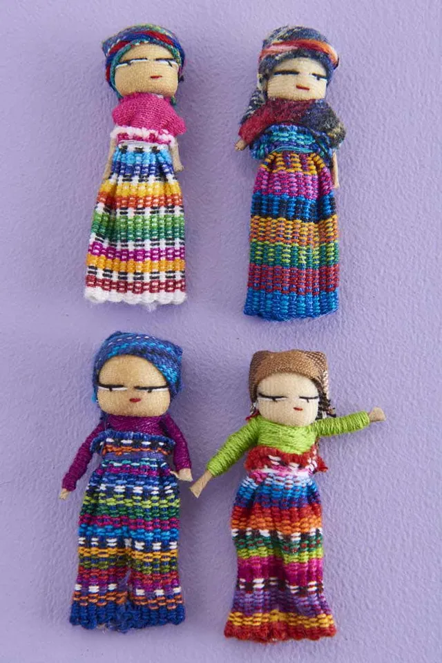 Worry Dolls in Pouch  Earthbound Trading Co.