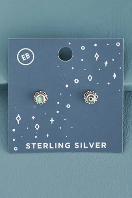 Abalone Shell Sterling Silver Stud Earrings
