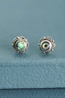Abalone Shell Sterling Silver Stud Earrings