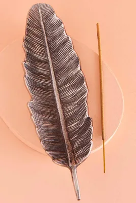 Silver Feather Incense Burner