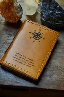 Compass Quote Leather Journal
