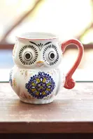 Hand Painted Owl Ceramic Mug