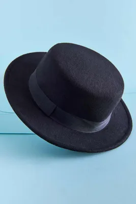 Black Flat Top Hat