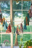 Fabric Tassel with Beads Garland