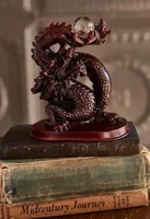 Red Resin Dragon with Sphere