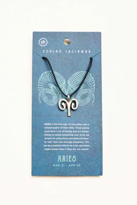 Aries Stainless Steel Zodiac Talisman Necklace