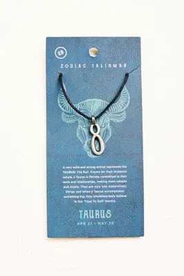 Taurus Stainless Steel Zodiac Talisman Necklace