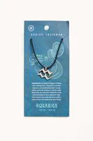 Aquarius Stainless Steel Zodiac Talisman Necklace