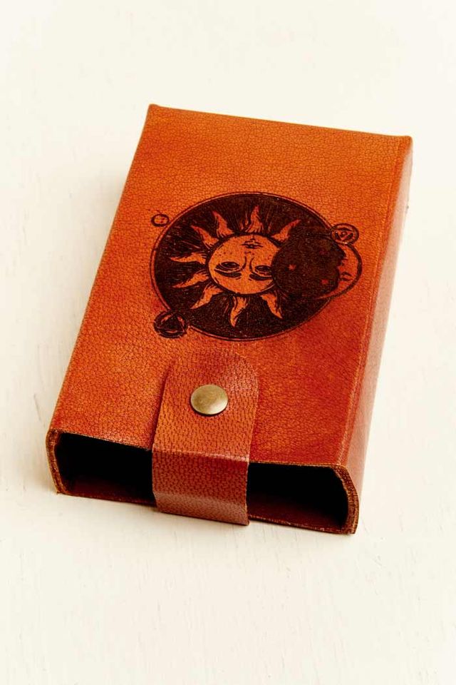 Leather Celestial Tarot Card Case