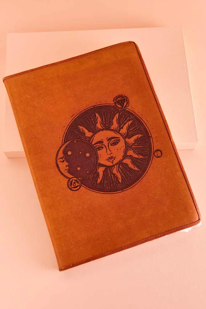 Large Celestial Leather Journal