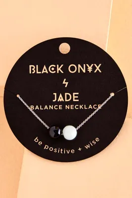 Balance Black Onyx and Jade Necklace