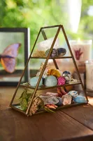 Glass Triangle Shelf Cabinet