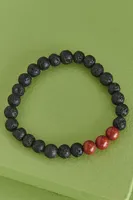 Red Jasper and Lava Stone Diffuser Bracelet