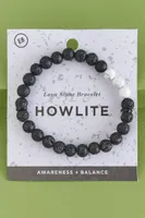 Howlite and Lave Stone Diffuser Bracelet