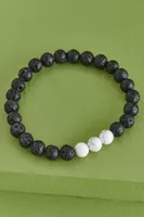 Howlite and Lave Stone Diffuser Bracelet