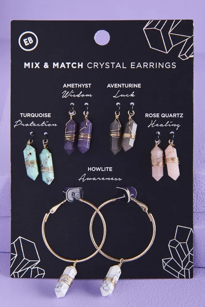 Mix and Match Stone Earring Set