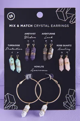 Mix and Match Stone Earring Set