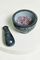 Soapstone Carved Mortar & Pestle