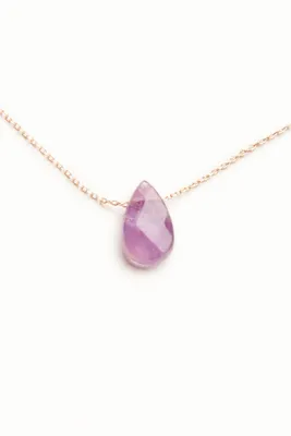 Small Faceted Amethyst Necklace