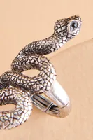 Silver Adjustable Snake Ring