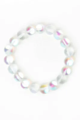 Balanced Aura Beads Bracelet in Clear
