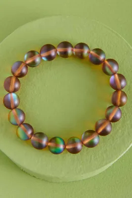 Grounded Aura Beads Bracelet in Brown