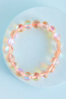 Courageous Aura Beads Bracelet in Orange