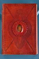 Leather Stone Journal with Flap